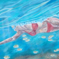 The Island Olympian (2016)• 24" x 36" • Acrylic on Canvas • SOLD
