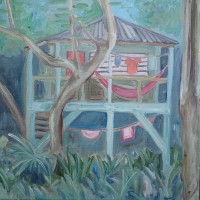 At Home in Placencia (2016)• 12" x 12" • Oil on Canvas • $150