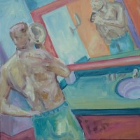 A Close Shave: Residence Inn (2016)• 12" x 12" • Oil on Canvas • $150